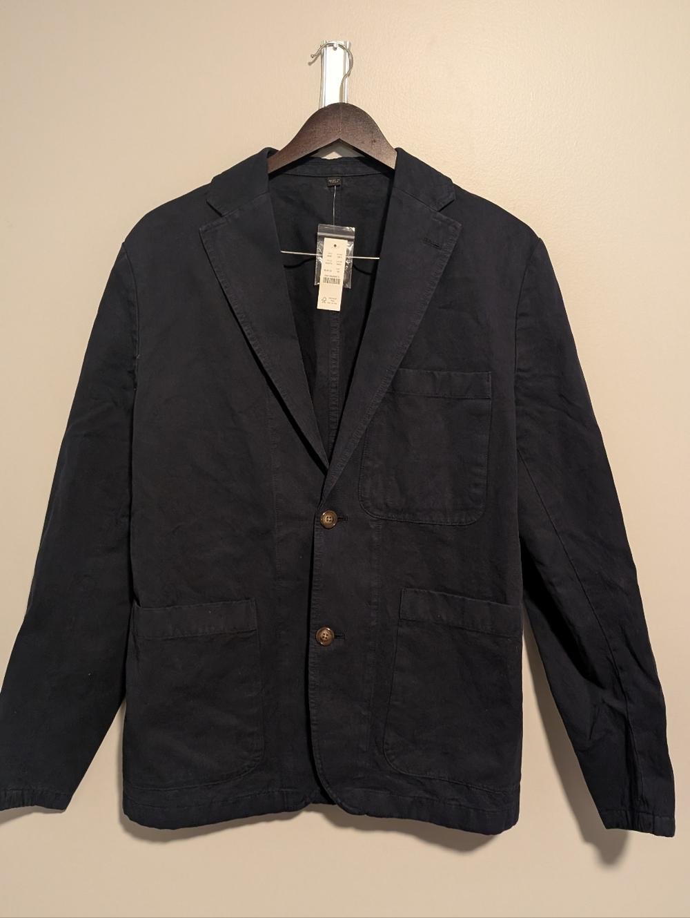 NWT J. Crew Garment-Dyed Cotton-Linen Blend Chino Suit Jacket - Picture 9 of 14